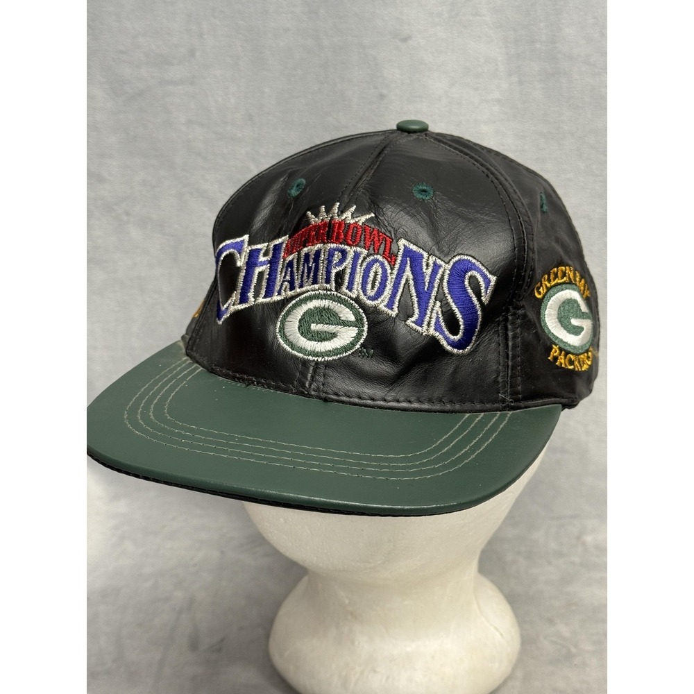 Vintage Green Bay Packers Hat Cap Snap Back One‎ Size NFL Super Bowl Champions